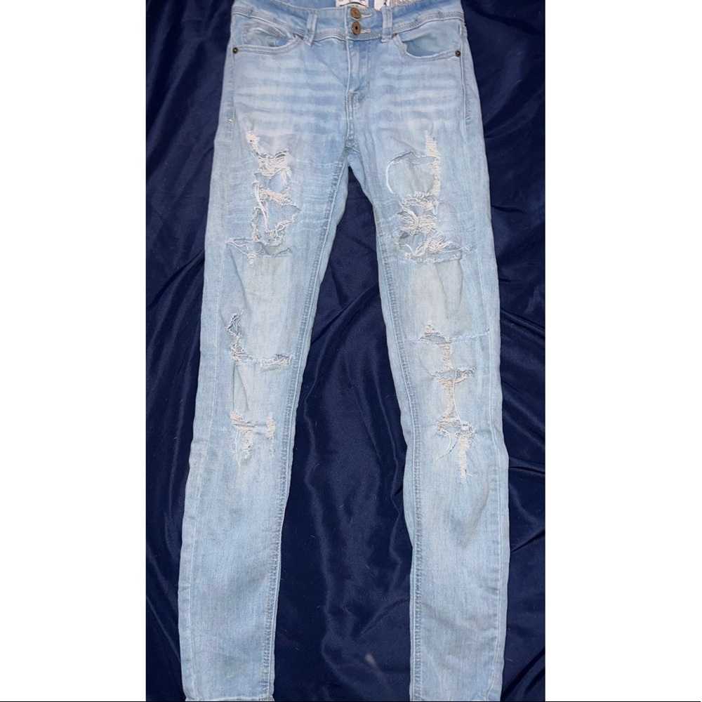 White Wash Ripped Skinny Jeans